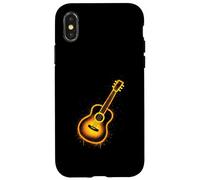Acoustic Guitar Graffiti Illustration Case for iPhone X/XS