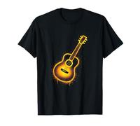 Acoustic Guitar Graffiti Illustration T-Shirt