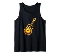 Acoustic Guitar Graffiti Illustration Tank Top