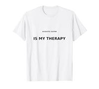 Acoustic Guitar is My Therapy Musician Black Design T-Shirt