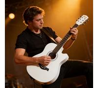 Acoustic Guitar Kit for Beginners, Cutaway Design with Wooden Bowl and Starter Bundle