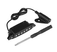Acoustic Guitar Magnetic Pickup, Acoustic Guitar Magnetic Pickup Passive Magnetic Soundhole Coil Pick-up 6.35mm Jack with Cross Screwdriver No Battery/Drilling Required for All Folk Acoustic Guitar