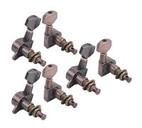 Acoustic Guitar Pegs, Guitar Locking Tuners, Anti-Rust Convenient To Use for Instrument Lovers Folk Guitar Guitar Repair Master Alternative Part(Red copper)