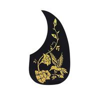 Acoustic Guitar Pickguard Folk Guitar Pickguard 41-inch Teardrop-shaped Wooden Guitar Strum Baffle(K)