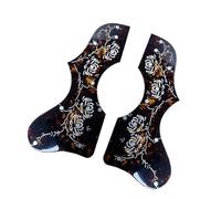 Acoustic Guitar Pickguard Folk Guitar Pickguard Wood Guitar Plate Hand carved Inlay(A pair for left and right)