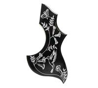 Acoustic Guitar Pickguard for Gibson Hummingbird Scratch Plate Self Adhensive Thickness 2 MM 40-43” Folk Acoustic Guitar Universal Scratch Resistant Plate (Black)