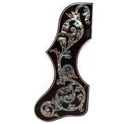 Acoustic Guitar Pickguard for Gibson J200 / SJ200 Abalone Shell Pickguard Self-Adhesive 3M Backing 2mm Thick - Fits 40"-42" Acoustic Guitars - Right/Left Hand Options (SN14 - Left)