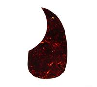 Acoustic Guitar Pickguard for Martin - 108x99mm Celluloid Scratch Plate Guard Compatible with Acoustic Guitars, Self- Replace(DARK BROWN TORTOISE)