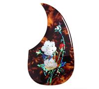 Acoustic Guitar Pickguard for Martin D45 2MM Thick Scratch Plate, Self-Adhesive Scratch Guard, Universal Fit for Gibson, Taylor, Martin, 38-41 Inch Guitars, 9 Vibrant Colors, 3D Design (SN03)