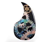 Acoustic Guitar Pickguard for Martin D45 2MM Thick Scratch Plate, Self-Adhesive Scratch Guard, Universal Fit for Gibson, Taylor, Martin, 38-41 Inch Guitars, 9 Vibrant Colors, 3D Design (SN08)