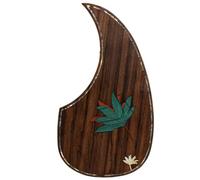 Acoustic Guitar Pickguard For Martin D45 Premium Rosewood or Mahogany Solid Wood Scratch Plate with Real Abalone Shell Inlay, Multiple Floral Patterns, Fits Most 40-42 Inch Dreadnought Guitars (#34)