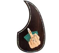 Acoustic Guitar Pickguard For Martin D45 Premium Rosewood or Mahogany Solid Wood Scratch Plate with Real Abalone Shell Inlay, Multiple Floral Patterns, Fits Most 40-42 Inch Dreadnought Guitars (#26)