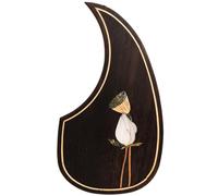 Acoustic Guitar Pickguard For Martin D45 Premium Rosewood or Mahogany Solid Wood Scratch Plate with Real Abalone Shell Inlay, Multiple Floral Patterns, Fits Most 40-42 Inch Dreadnought Guitars (#53)