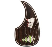 Acoustic Guitar Pickguard For Martin D45 Premium Rosewood or Mahogany Solid Wood Scratch Plate with Real Abalone Shell Inlay, Multiple Floral Patterns, Fits Most 40-42 Inch Dreadnought Guitars (#45)