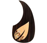 Acoustic Guitar Pickguard For Martin D45 Premium Rosewood or Mahogany Solid Wood Scratch Plate with Real Abalone Shell Inlay, Multiple Floral Patterns, Fits Most 40-42 Inch Dreadnought Guitars (#43)