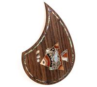 Acoustic Guitar Pickguard For Martin OM18V - Rosewood Scratch Plate with Abalone Inlay, Self-Adhesive 3M Backing, Choose from 18 Unique Patterns (#06)