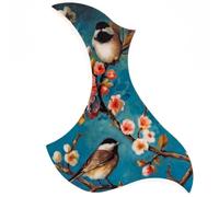 Acoustic Guitar Pickguard for Taylor, Colorful Pattern Self-Adhesive Scratch Plate, Universal Fit for 38-41 Inch Acoustic Guitars, Protects Against Scratches & Wear (Style A)