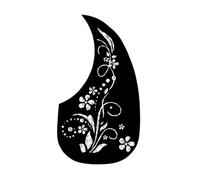 Acoustic Guitar Pickguard Gold Phoenix Dragon Pattern Decorated Self-adhesive PVC Pick Guard Sticker(Silver B)