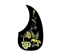 Acoustic Guitar Pickguard Gold Phoenix Dragon Pattern Decorated Self-adhesive PVC Pick Guard Sticker(Gold C)