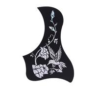 Acoustic Guitar Pickguard Guitar Pickguard Stickers 40/41 Inch Wooden Guitar Pickguard Stickers Guitar Strum Baffle Pickguard(Silver D)