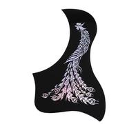 Acoustic Guitar Pickguard Pick Guard Sticke Cool Black And Gold And Black And Silver Patterns(Silver B)