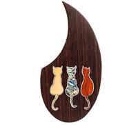 Acoustic Guitar Pickguard Rosewood Teardrop with Abalone Inlay - Self-Adhesive 3M Backing - Fits Most 36-40" Guitars - Compatible with For Martin-style, For Gibson-style, For Taylor-style Guitars (#2)
