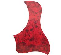 Acoustic Guitar Pickguard | Scratch Defensive Guard Plate for 38-41 Inch Guitars | Red Tortoise Mirror Finish Pick Guard/Folk Guitar Replacement (Red tortoise shell color bird shape)