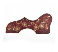 Acoustic Guitar Pickguard, Scratch Plate for Gibson EJ-200 SJ-200 Style Teardrop Shaped Self-Adhesive Guitar Scratch Guard Black(Red)