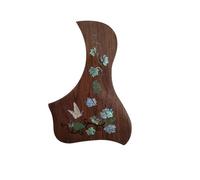 Acoustic Guitar Pickguard Shell Inlaid Bird-shaped Folk Guitar Pickguard Rosewood Ebony Backing Double-sided Adhesive(B)