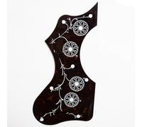 Acoustic Guitar Pickguard Thin Tortoise Floral Design For Gibson EJ200 Self Adhesive Scratch Plate Jumbo Guitar Left Right or Full Set Replacement (Left)