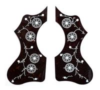 Acoustic Guitar Pickguard Thin Tortoise Floral Design For Gibson EJ200 Self Adhesive Scratch Plate Jumbo Guitar Left Right or Full Set Replacement (Left and Right)