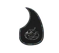 Acoustic Guitar Pickguards Folk Acoustic Guitar Pickguard Top Pick Guard Sticker For Acoustic Guitar Accessories Rose Wood Wood Inlaid With Shell(G0562 Model N)