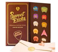 Acoustic Guitar Picks Sampler in Signature Guitar Pick Holder | Perfect Guitar Gifts & Guitar Accessories Designed by a Pro Guitarist | Includes Thin, Medium & Heavy Picks Variety Pack