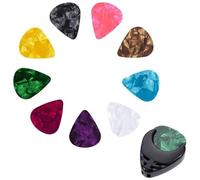 Acoustic Guitar Picks Set of 10 for Electric Bass Guitar and Non-Slip Guitar Picks with Colorful Guitar Pick Holder, Electric Guitar Picks and Picks Set