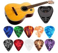 Acoustic Guitar Picks - Ukulele Pick | Professional 0.46mm Thick Colorful 10X for Flatpicking Classical Strumming Fingerstyle