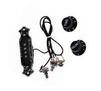 Acoustic Guitar Pickup Accessories Acoustic Electric Guitar Four String Single Coil Tonehole Pickup Instrument Accessories(1set Black)