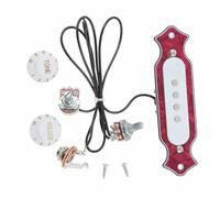 Acoustic Guitar Pickup Accessories Pre Wired Four String Single Coil Tonehole Pickup Assembly For Electric Acoustic Guitars(1set Red)