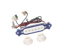 Acoustic Guitar Pickup Electric Guitar Pickups Set With 6.35mm Output Volume Tone Adjustment Knob Guitar Accessories (Color : Bk and Blue)