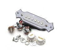 acoustic guitar pickup kit Acoustic Guitar Sound Hole Pickup Pre-Wired Pickup Set Up Pots Knobs Jack Soundhole Pickup(White Pearl)