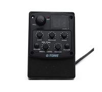 Acoustic Guitar Pickup Kits G-Tone Series Acoustic Guitar Preamp 3-Band EQ Equalizer LED Tuner Black(4)