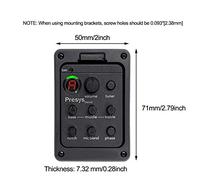 Acoustic Guitar Pickup, Presys Blender Small Size Guitar Preamp EQ Tuner Violin Pickup And Preamp Acoustic For with LED Display For Their Instruments Right Out of (Black)