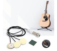 Acoustic Guitar Pickup, SelfAdhesive Piezo Transducer, Guitar Microphone Pickup with Transducer for Ukulele, Bass, Violin and Morefor Various Musical Instruments (Black)