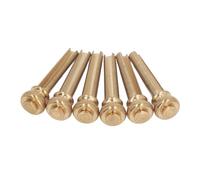 Acoustic Guitar Pin Set Brass Vibration Transfer Stable Replacement 6Pcs