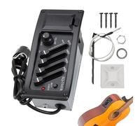 Acoustic Guitar Preamp - ABS 10.5x6x4.8cm 4-Band EQ EQ | Guitar Rose EQ with Volume Control, Tone Adjustment, High Performance for Pra