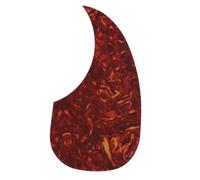 Acoustic Guitar Scratch Plate 41-inch Wooden Guitar Pickguard Personalized Water Drop Shape Thickness 0.65mm(Orange)