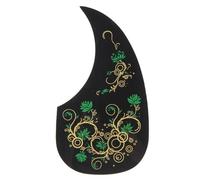 Acoustic Guitar Scratch Plate Acoustic Guitar Pickguard Gold Phoenix Dragon Pattern Decorated Self-adhesive Pick Guard Sticker(Comma A)