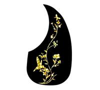 Acoustic Guitar Scratch Plate Acoustic Guitar Pickguard Gold Phoenix Dragon Pattern Decorated Self-adhesive PVC Pick Guard Sticker(Gold A)