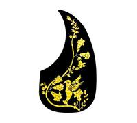 Acoustic Guitar Scratch Plate Acoustic Guitar Pickguard Gold Phoenix Dragon Pattern Decorated Self-adhesive PVC Pick Guard Sticker(Gold D)