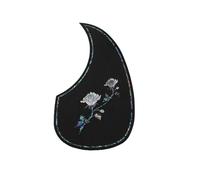 Acoustic Guitar Scratch Plate Rosewood/maple Inlaid With Real Shell Pattern Acoustic Guitar Pickguard Backing Double-sided Adhesive(D)