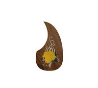 Acoustic Guitar Scratch Plate Shell Inlaid Folk Guitar Pickguard Rosewood Ebony Backing Double-sided Adhesive(K)
